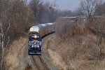 6355 & 6352 work hard as they lift Z127 up the hill to Newark